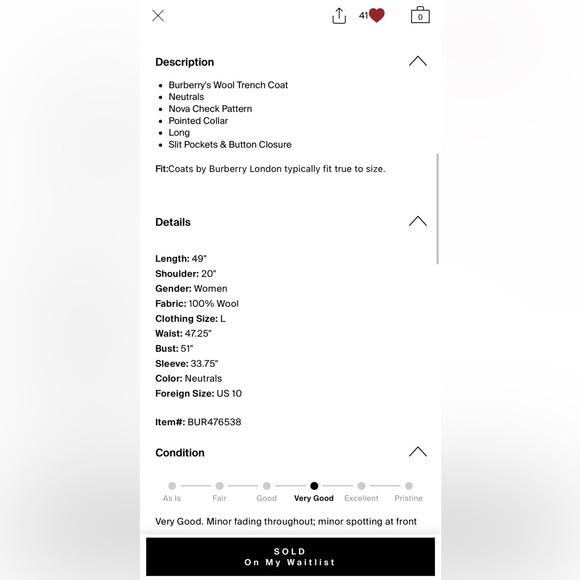 UNIQUE Tan Burberry Trench Coat with Gold Buckle Belt - Picture 15 of 15